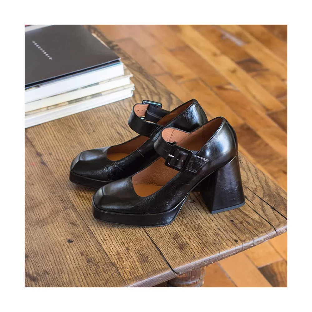 Mujer Ángel Alarcón Bianca - Zapatos Mary Jane Con Tacon Ancho Y Plataforma