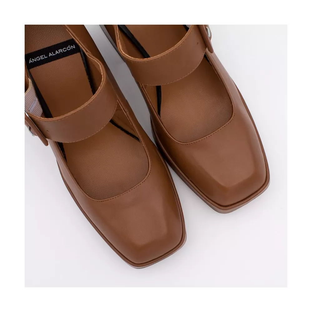 Mujer Ángel Alarcón Bianca - Zapatos Mary Jane Con Tacon Ancho Y Plataforma