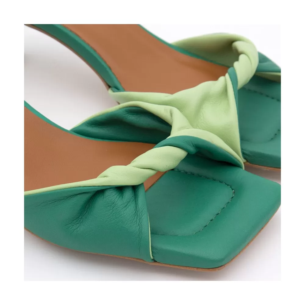 Mujer Ángel Alarcón Brandy - Sandalia De Pala Fruncida Combinada Con Pulsera Corredera