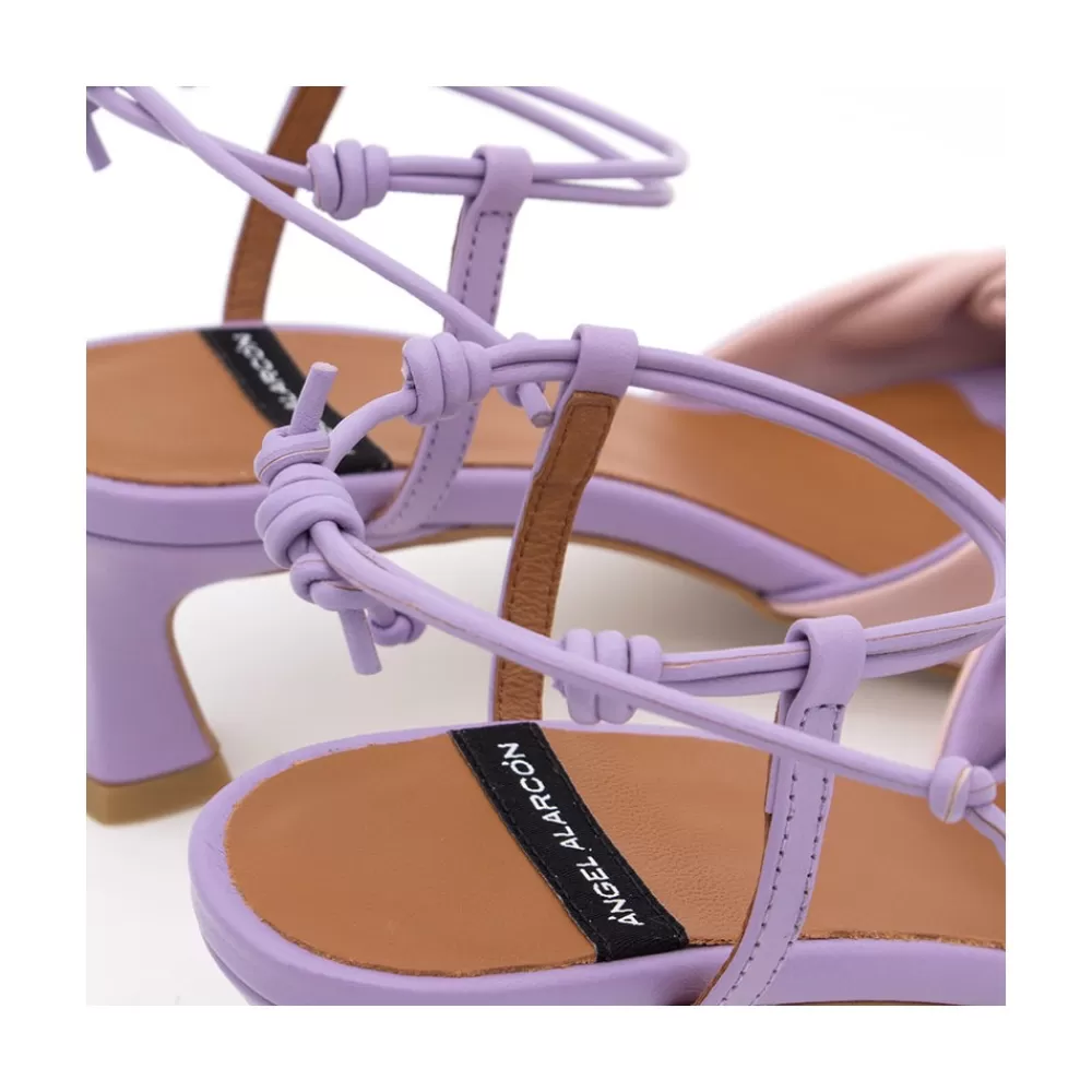 Mujer Ángel Alarcón Brandy - Sandalia De Pala Fruncida Combinada Con Pulsera Corredera