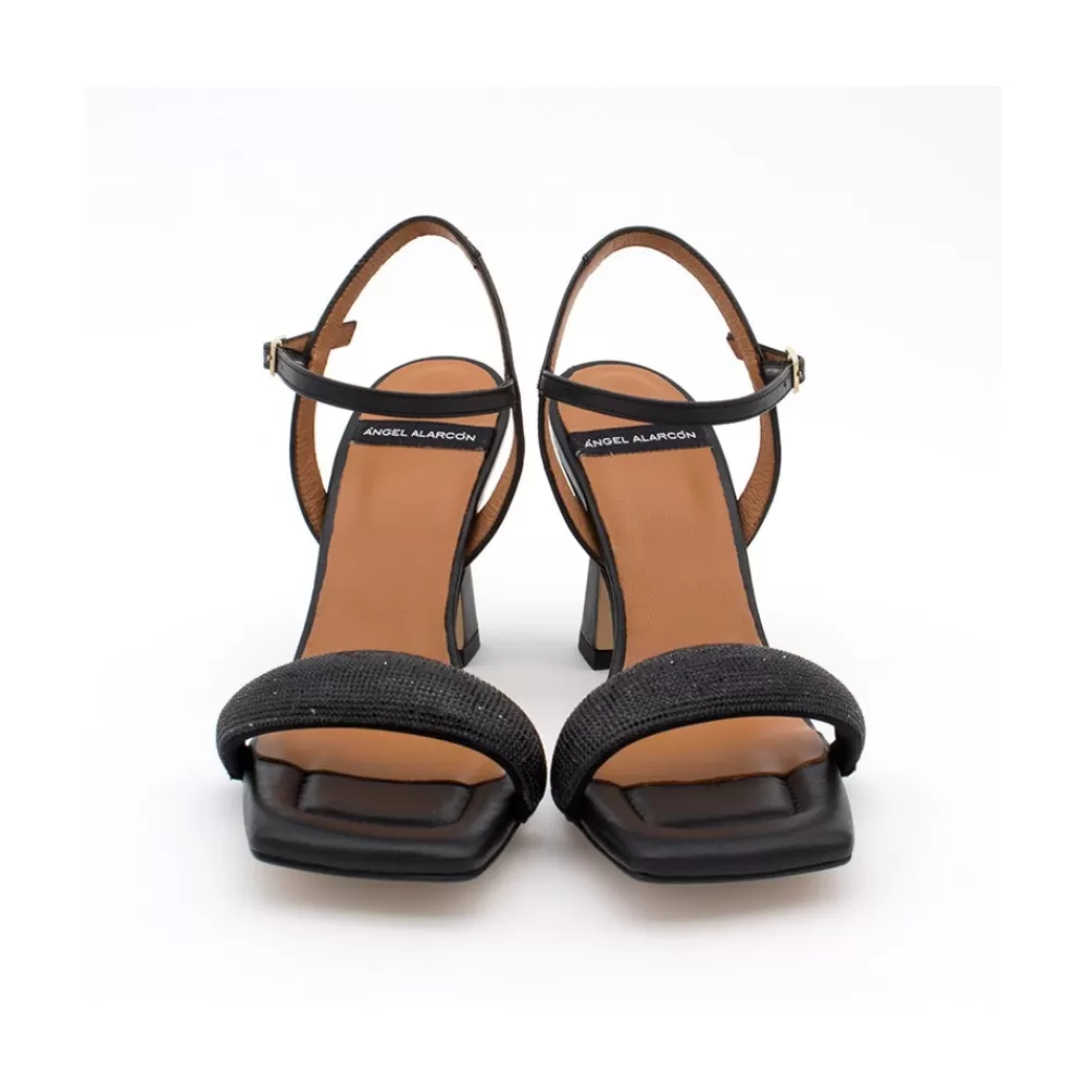 Mujer Ángel Alarcón Carole Gem - Sandalia De Vestir Con Cristales Brillantes Y Tacon Alto