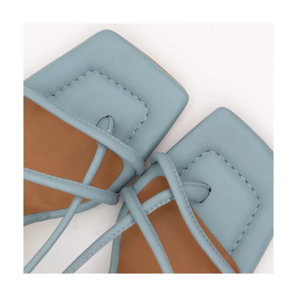 Mujer Ángel Alarcón Catherine - Sandalia De Tacon De Dedo Con Cuerdas De Piel