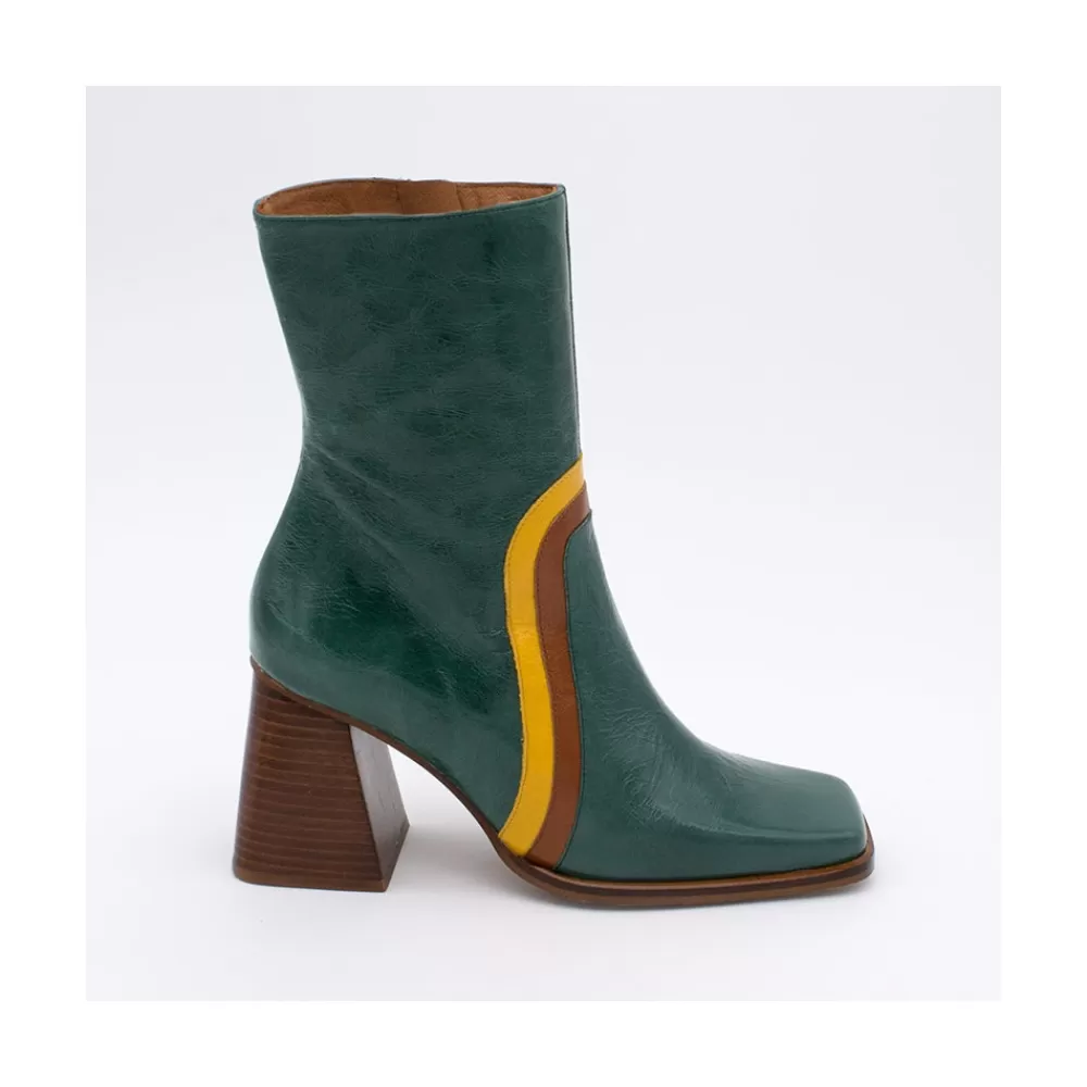 Mujer Ángel Alarcón Celine - Botines De Piel Con Adorno De Color