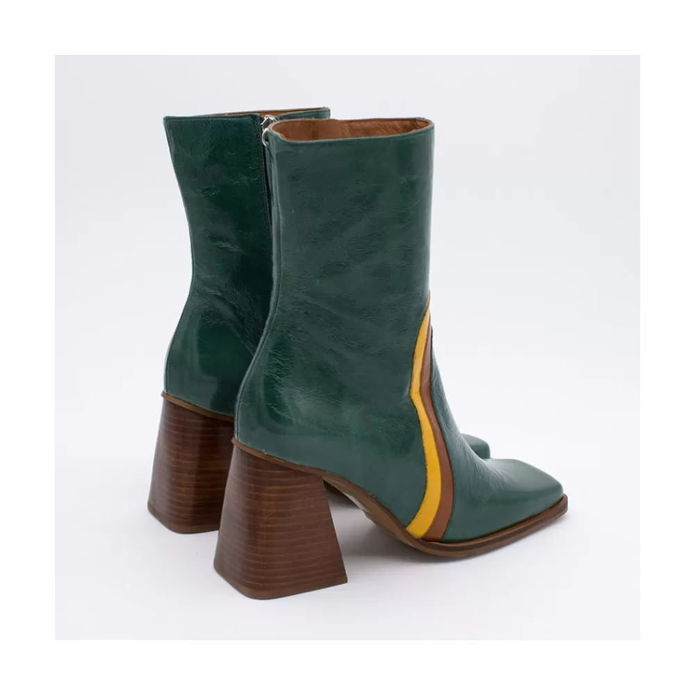 Mujer Ángel Alarcón Celine - Botines De Piel Con Adorno De Color