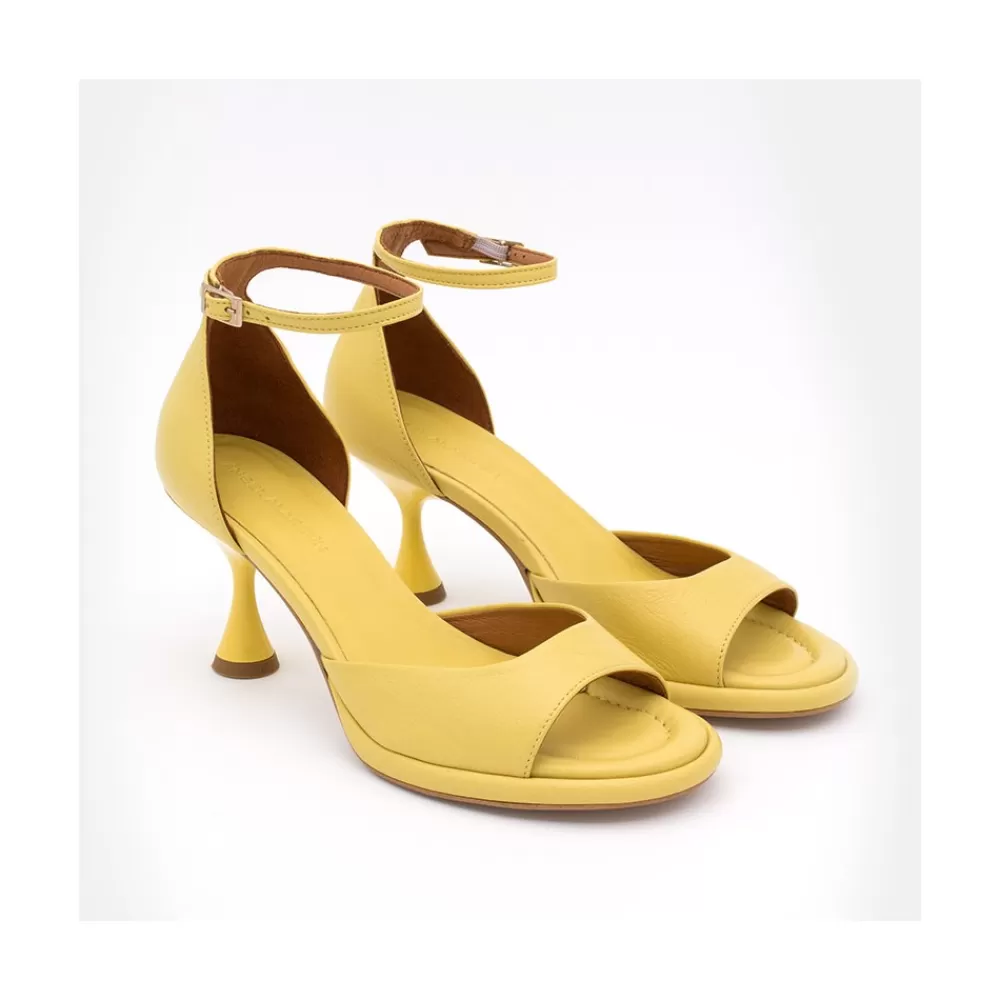 Mujer Ángel Alarcón Dennis - Sandalia D'Orsay Con Tacon Medio De Diseno Conico