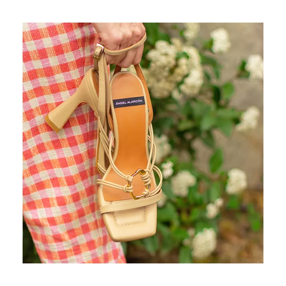 Mujer Ángel Alarcón Diamanda - Sandalia De Tiras Con Adorno Y Tacon Alto