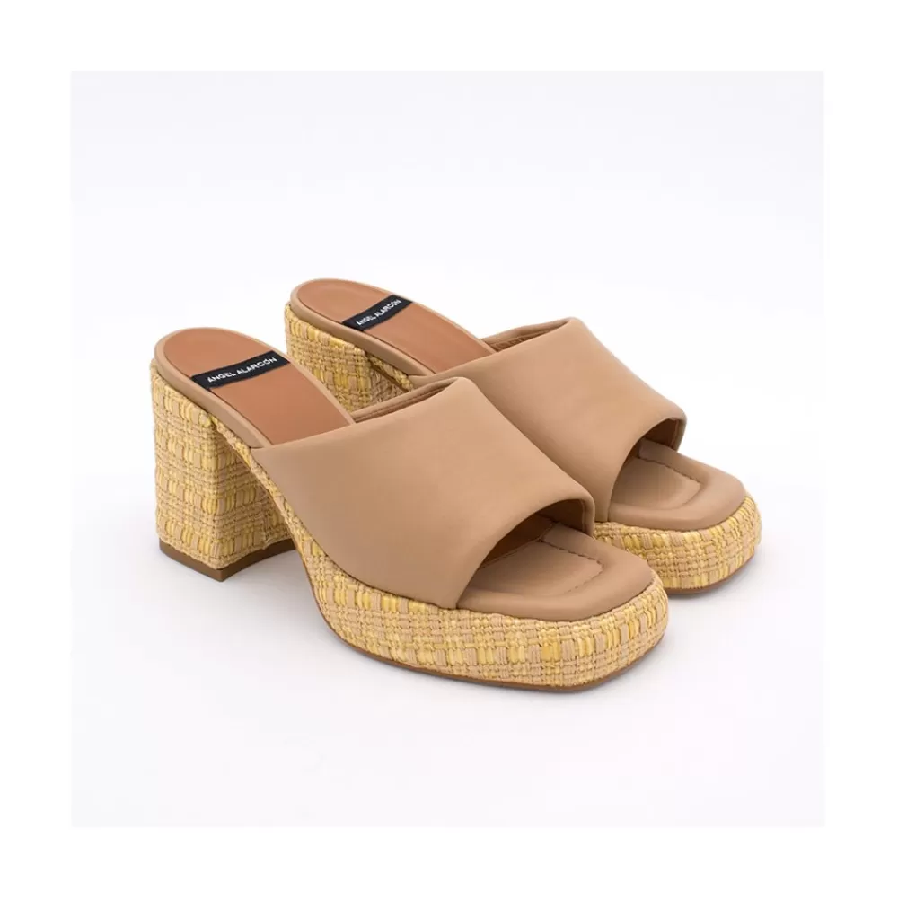 Mujer Ángel Alarcón Gabrielle - Mule Acolchado De Tacon Alto Ancho Y Plataforma