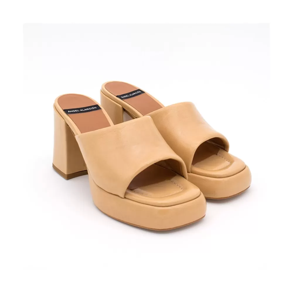 Mujer Ángel Alarcón Gabrielle - Mule Acolchado De Tacon Alto Ancho Y Plataforma