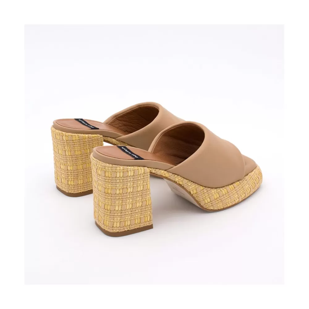 Mujer Ángel Alarcón Gabrielle - Mule Acolchado De Tacon Alto Ancho Y Plataforma
