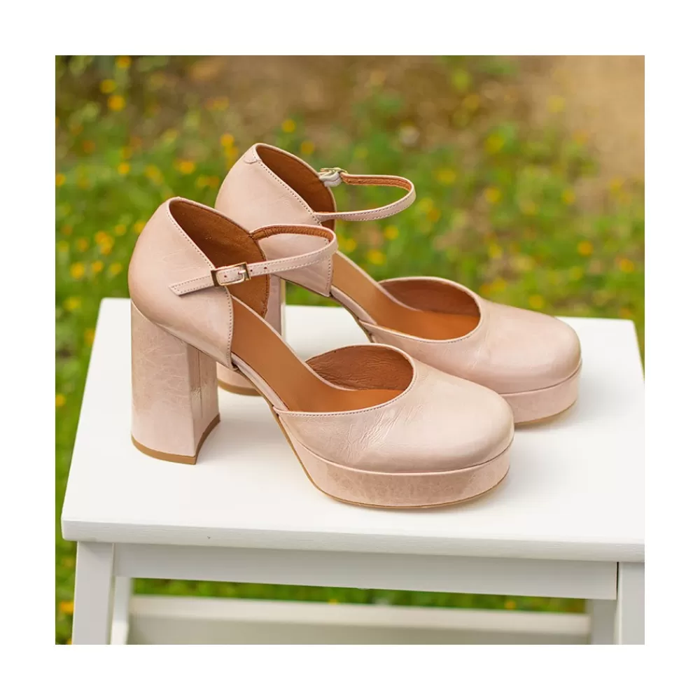 Mujer Ángel Alarcón Gloria - D'Orsay De Tacon Ancho Y Plataforma Con Puntera Redonda