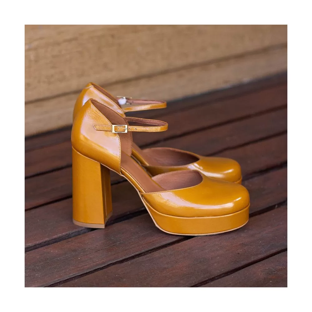 Mujer Ángel Alarcón Gloria - D'Orsay De Tacon Ancho Y Plataforma Con Puntera Redonda