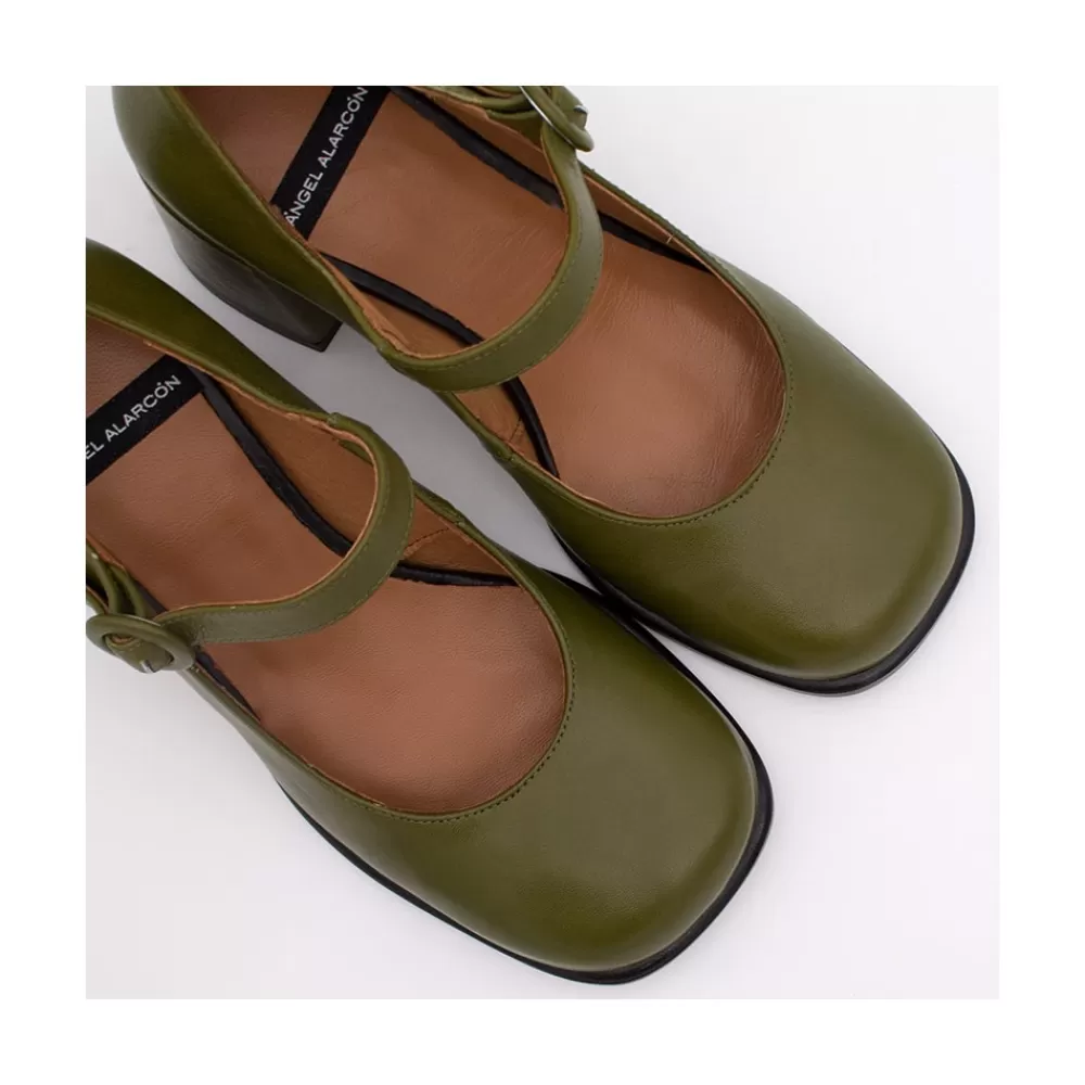 Mujer Ángel Alarcón Jett - Zapatos Mary Jane Diferentes, Redondeados Y Con Tacon Ancho