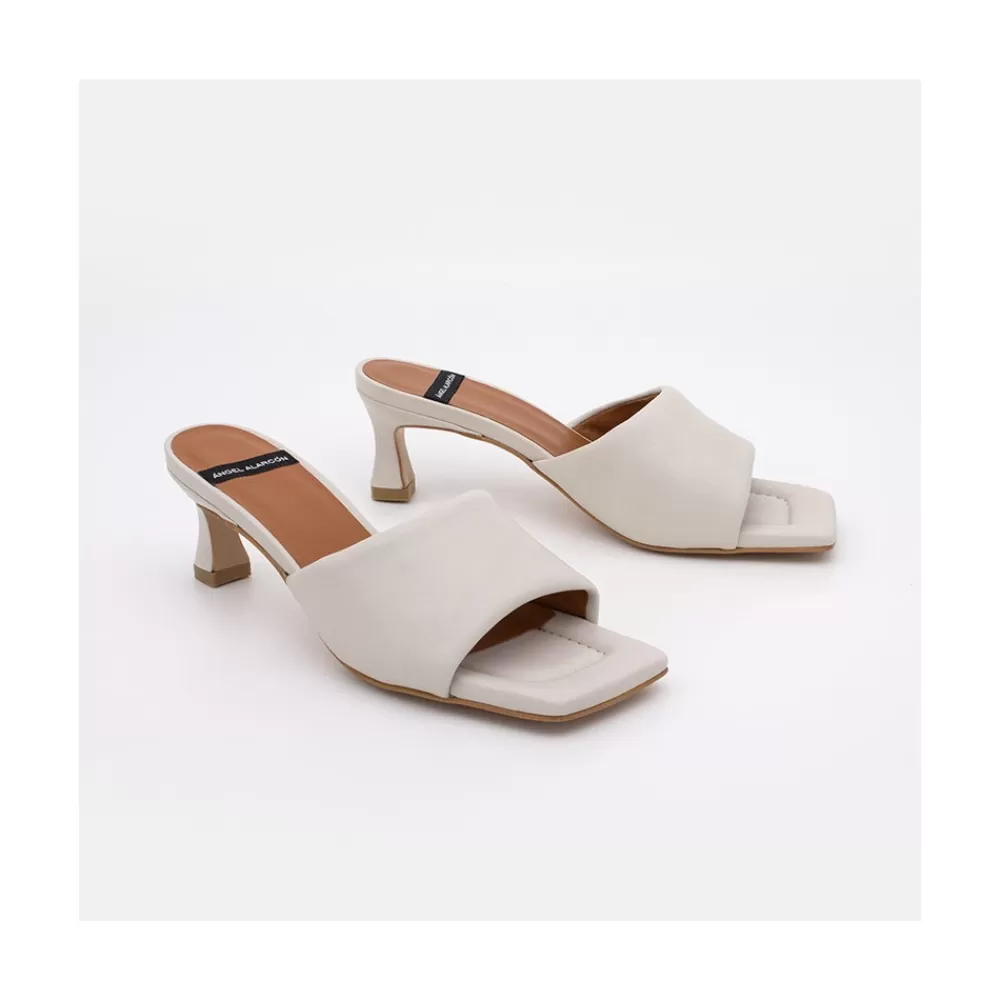 Mujer Ángel Alarcón Kansas - Mule Acolchado De Tacon Bajo