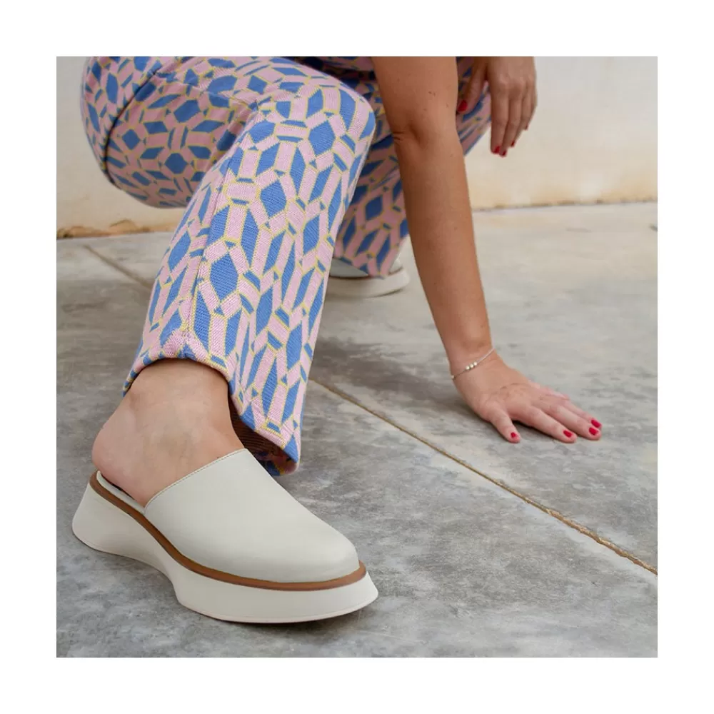 Mujer Ángel Alarcón Leslie - Zueco De Piel Con Plataforma De Goma