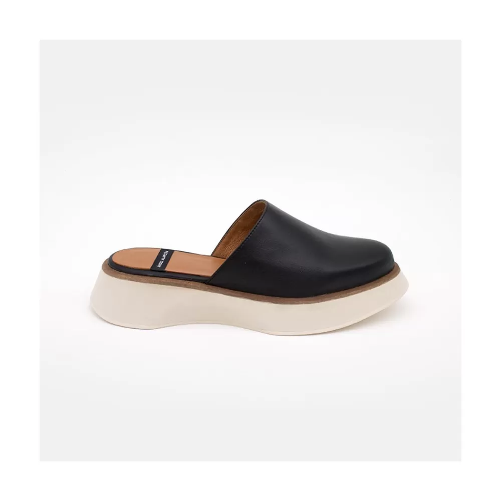 Mujer Ángel Alarcón Leslie - Zueco De Piel Con Plataforma De Goma