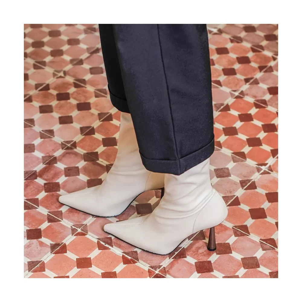 Mujer Ángel Alarcón Lori - Botin Elastico Con Tacon Alto Y Punta Fina