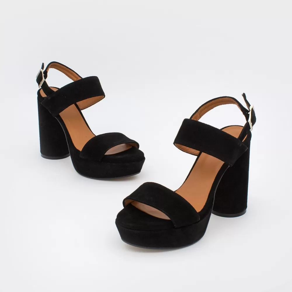 Mujer Ángel Alarcón Mahe - Sandalias De Plataforma Con Tacon Alto Y Redondo