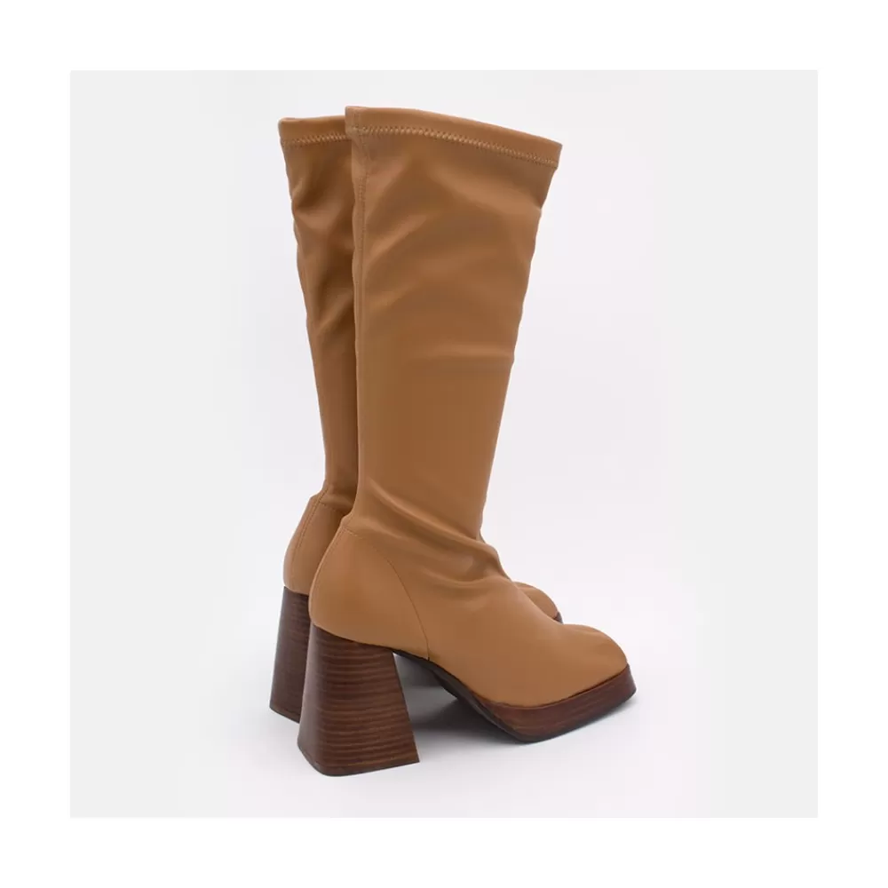 Mujer Ángel Alarcón Managua - Botas Elasticas De Tipo Calcetin Con Tacon Geometrico Alto