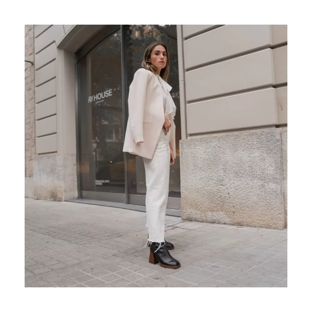 Mujer Ángel Alarcón Managua - Botas Elasticas De Tipo Calcetin Con Tacon Geometrico Alto