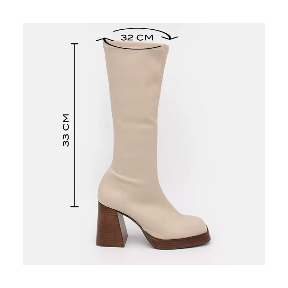 Mujer Ángel Alarcón Managua - Botas Elasticas De Tipo Calcetin Con Tacon Geometrico Alto