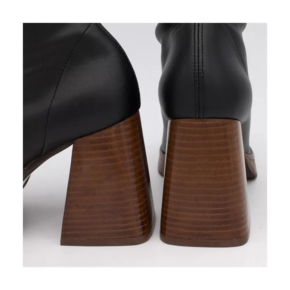 Mujer Ángel Alarcón Managua - Botas Elasticas De Tipo Calcetin Con Tacon Geometrico Alto