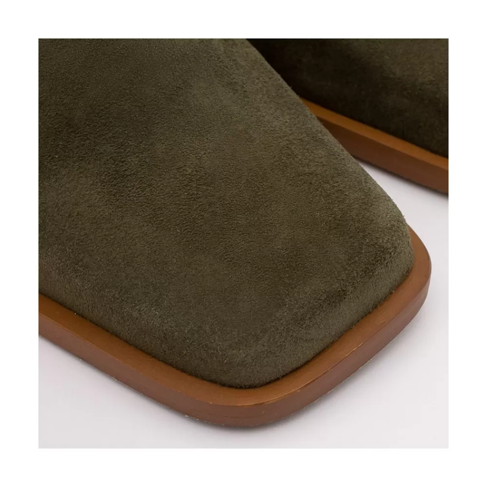 Mujer Ángel Alarcón Motagua - Botas De Mujer De Ante Con Tacon De Bloque Robusto