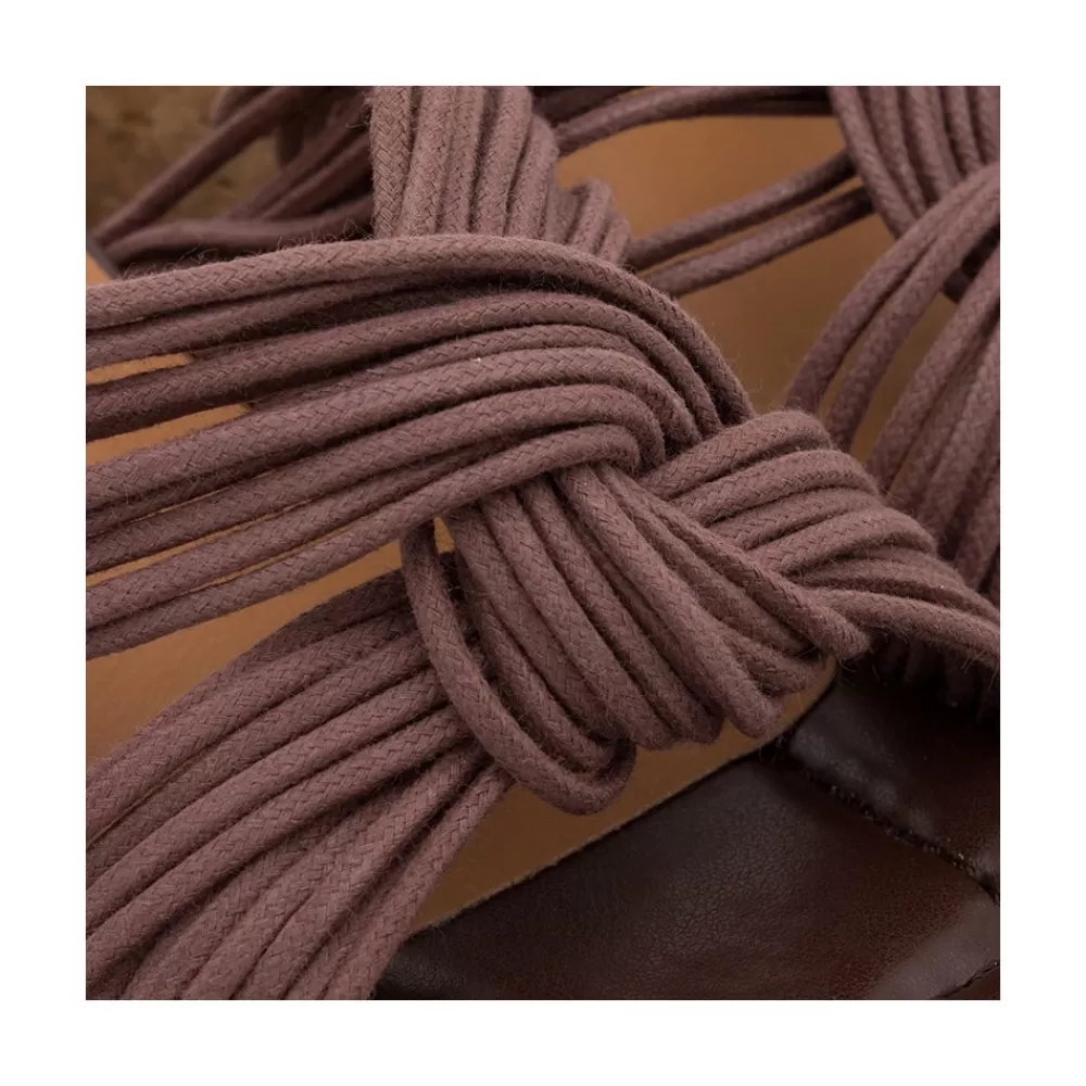 Mujer Ángel Alarcón Nancy - Sandalia De Cuerdas Con Cuna De Corcho