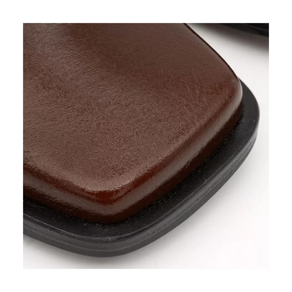 Mujer Ángel Alarcón Oconnor - Botin De Piel Brillante Con Tacon Ancho Con Cremallera