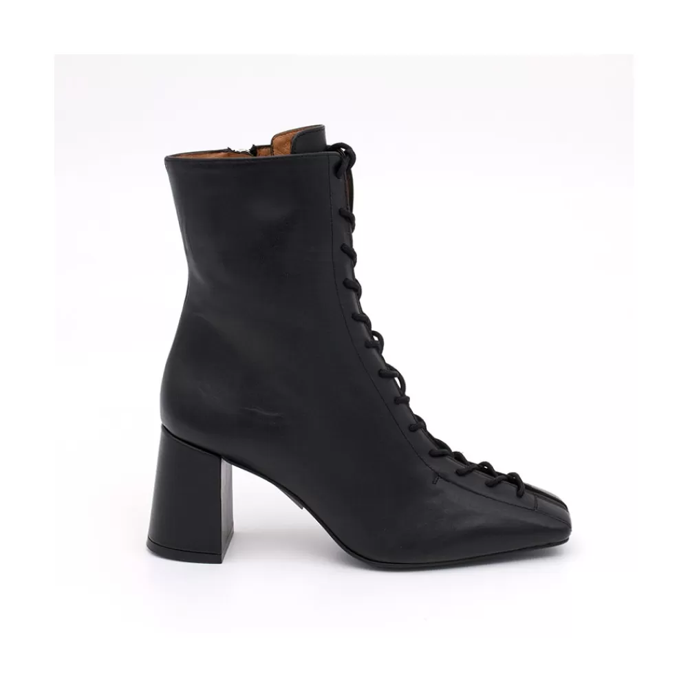 Mujer Ángel Alarcón Pacuare - Botines Con Cordoneras Y Cremallera Con Tacon Ancho