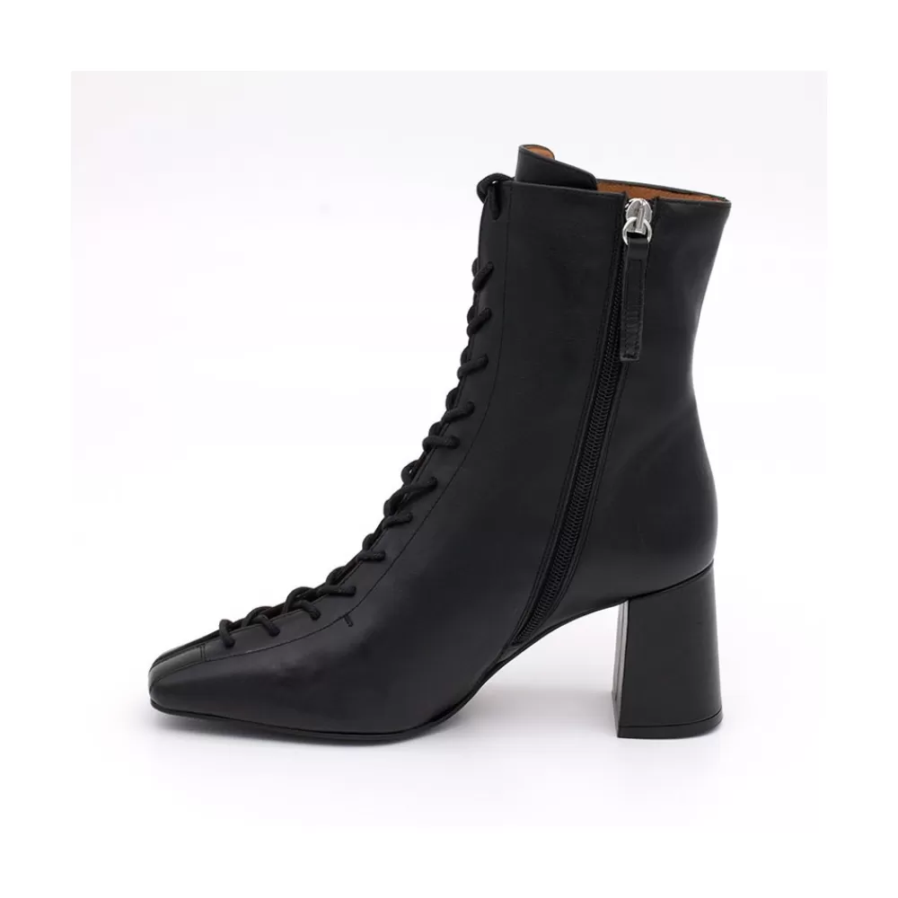 Mujer Ángel Alarcón Pacuare - Botines Con Cordoneras Y Cremallera Con Tacon Ancho