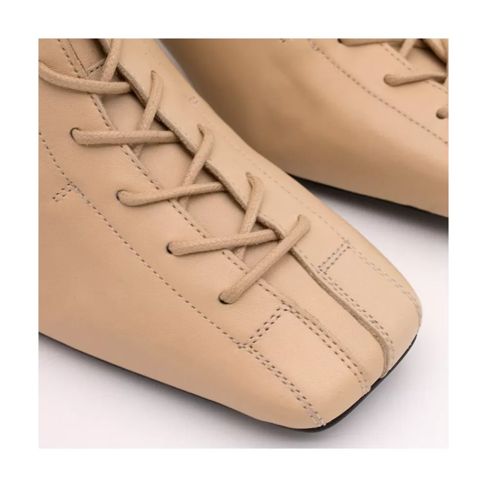 Mujer Ángel Alarcón Pacuare - Botines Con Cordoneras Y Cremallera Con Tacon Ancho