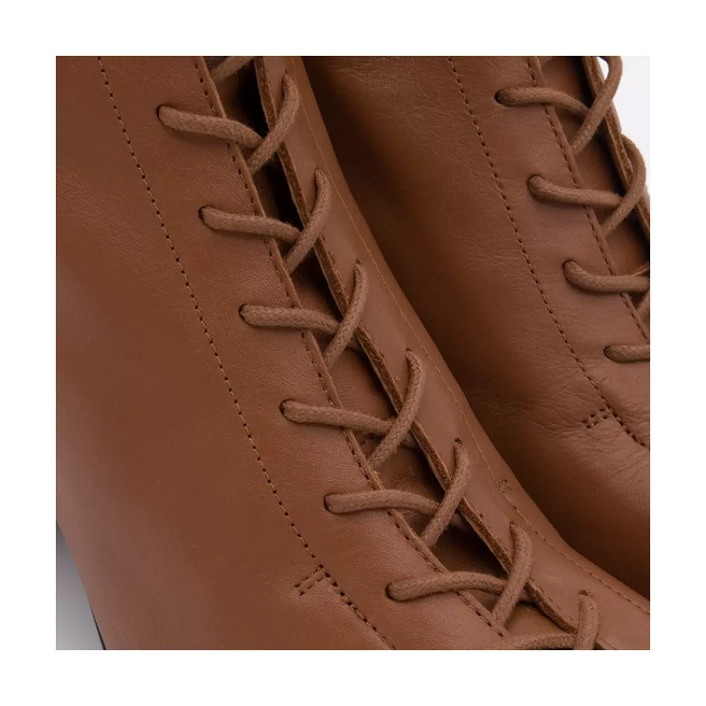 Mujer Ángel Alarcón Pacuare - Botines Con Cordoneras Y Cremallera Con Tacon Ancho