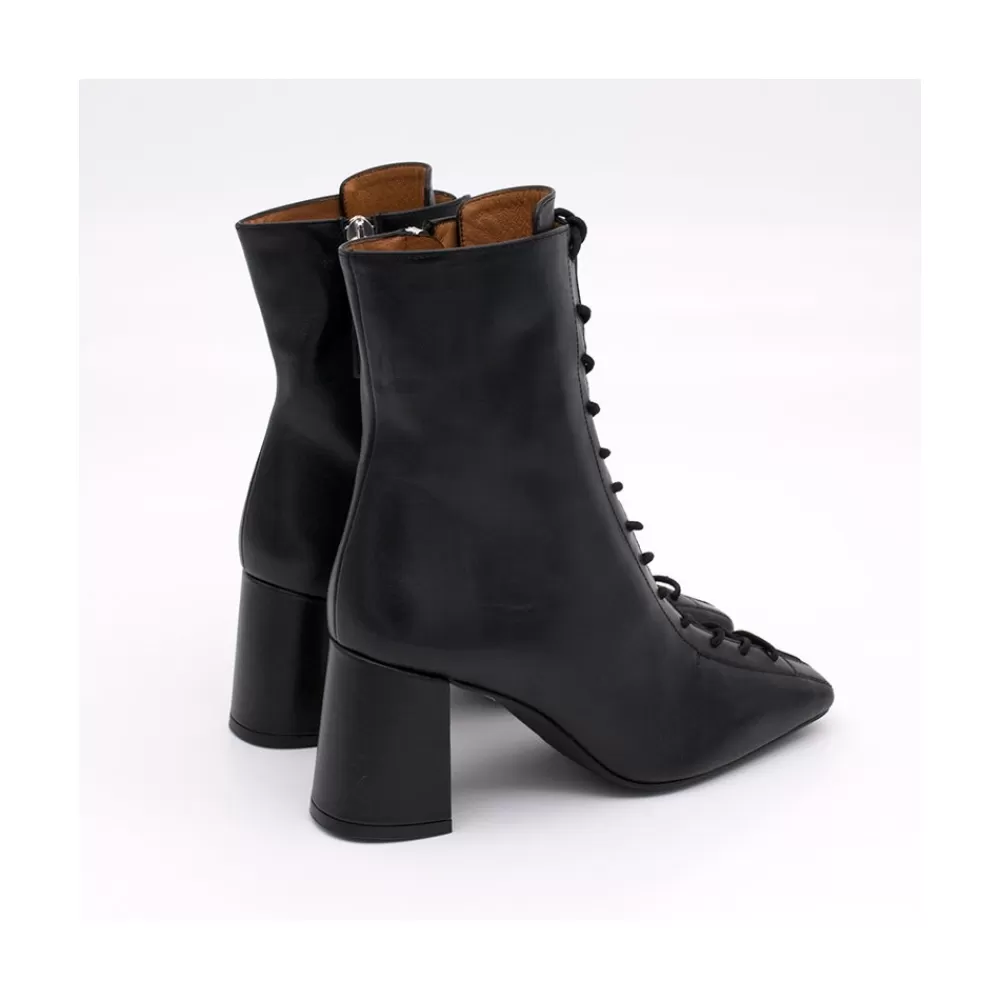 Mujer Ángel Alarcón Pacuare - Botines Con Cordoneras Y Cremallera Con Tacon Ancho