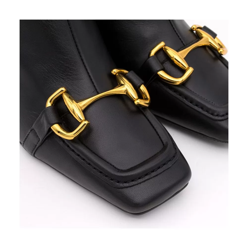 Mujer Ángel Alarcón Pryor - Botin De Piel Con Adorno Metalico Y Cremallera