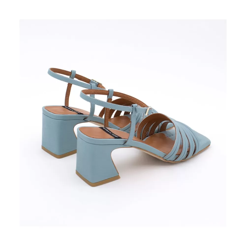 Mujer Ángel Alarcón Roberts - Sandalia De Tacon De Multitiras Con Pulsera Al Tobillo