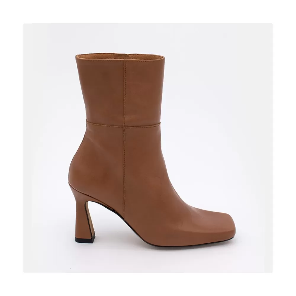 Mujer Ángel Alarcón Selena - Botin De Tacon Alto Con Adorno De Costuras Y Cremallera