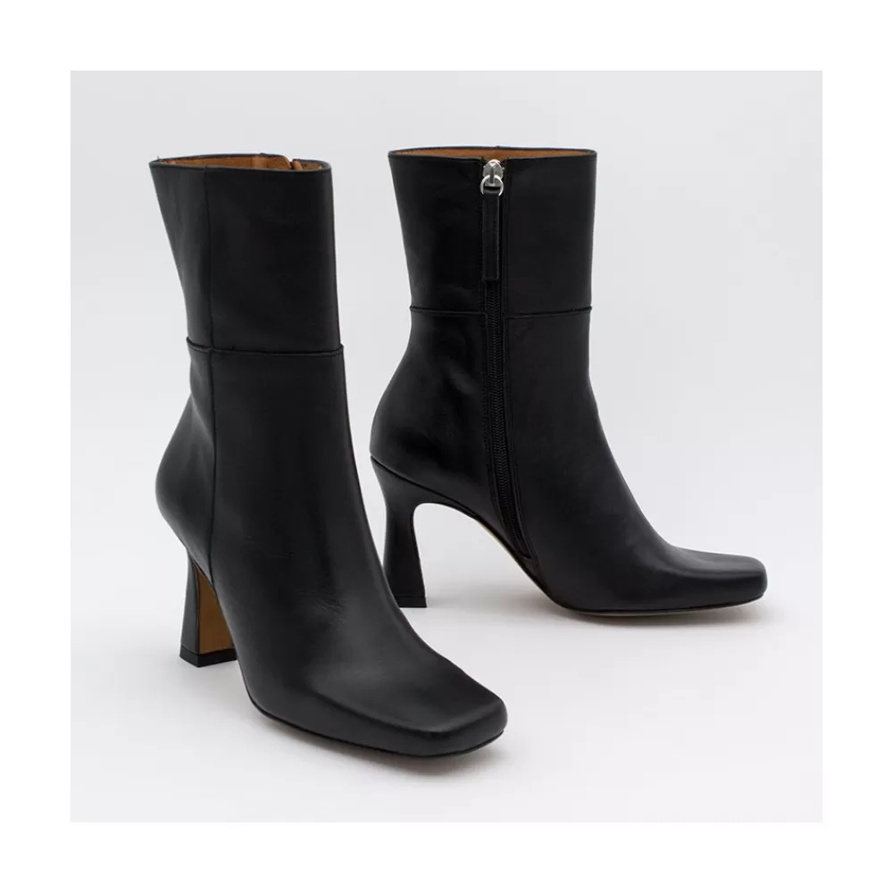 Mujer Ángel Alarcón Selena - Botin De Tacon Alto Con Adorno De Costuras Y Cremallera