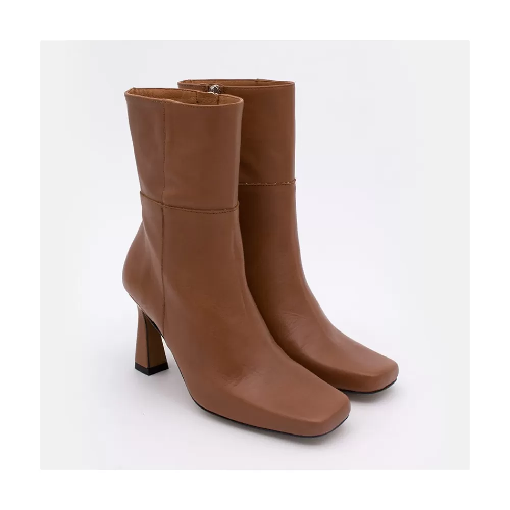 Mujer Ángel Alarcón Selena - Botin De Tacon Alto Con Adorno De Costuras Y Cremallera