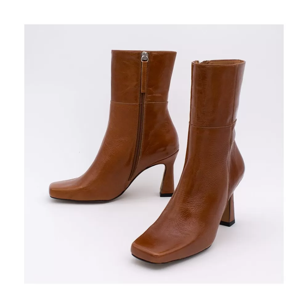 Mujer Ángel Alarcón Selena - Botin De Tacon Alto Con Adorno De Costuras Y Cremallera