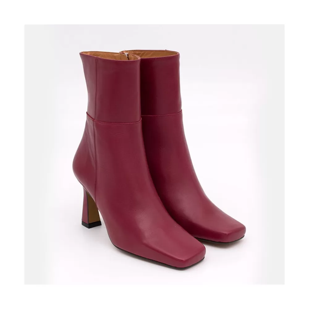 Mujer Ángel Alarcón Selena - Botin De Tacon Alto Con Adorno De Costuras Y Cremallera