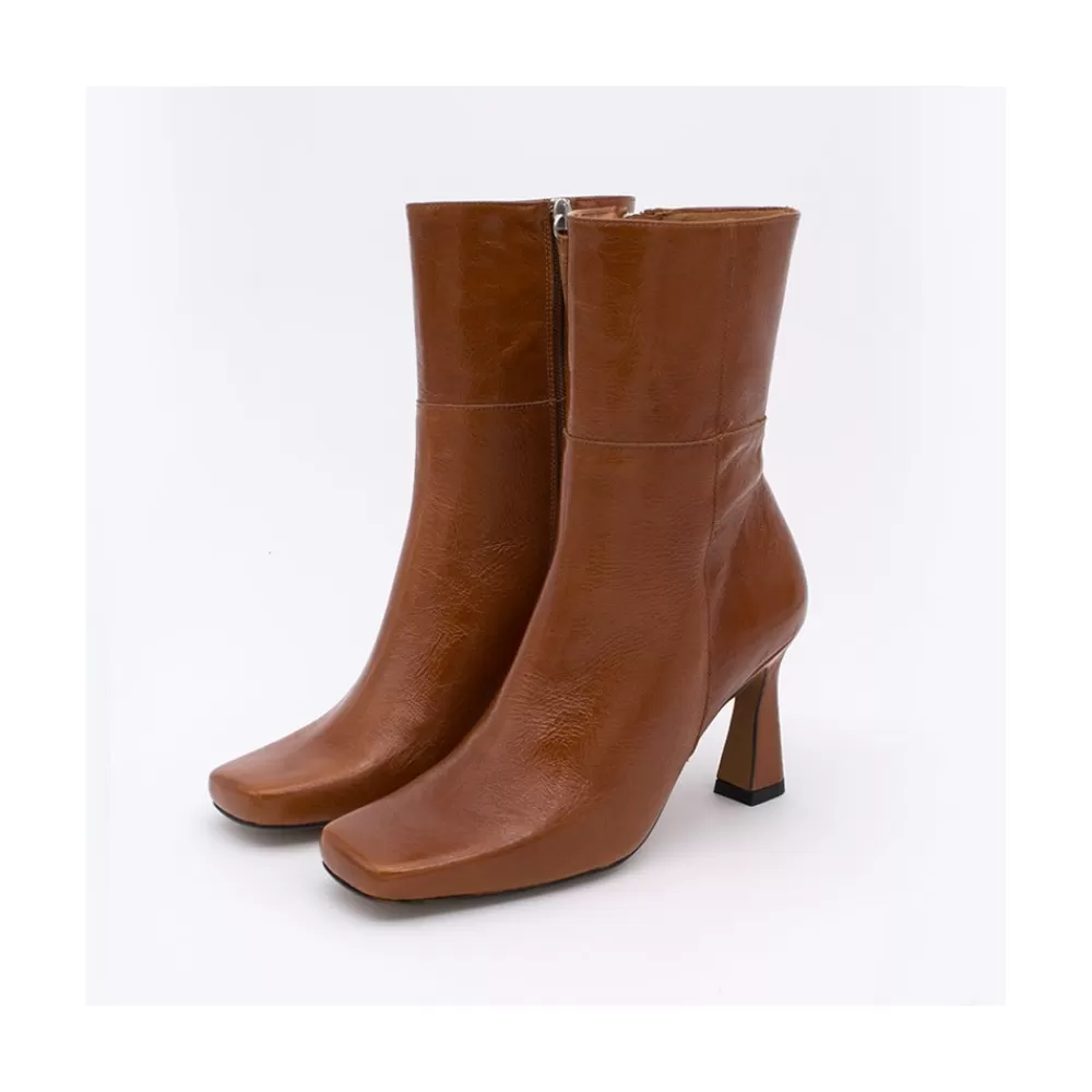 Mujer Ángel Alarcón Selena - Botin De Tacon Alto Con Adorno De Costuras Y Cremallera