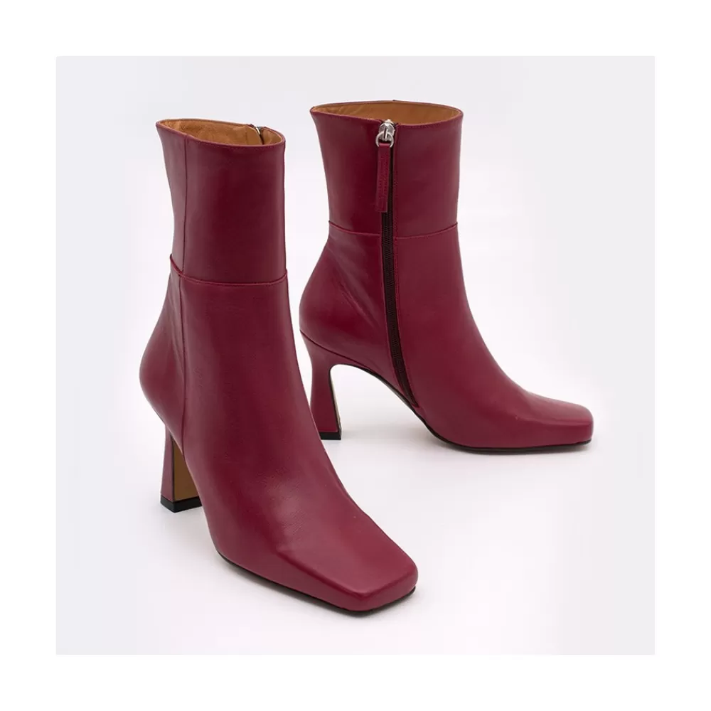 Mujer Ángel Alarcón Selena - Botin De Tacon Alto Con Adorno De Costuras Y Cremallera