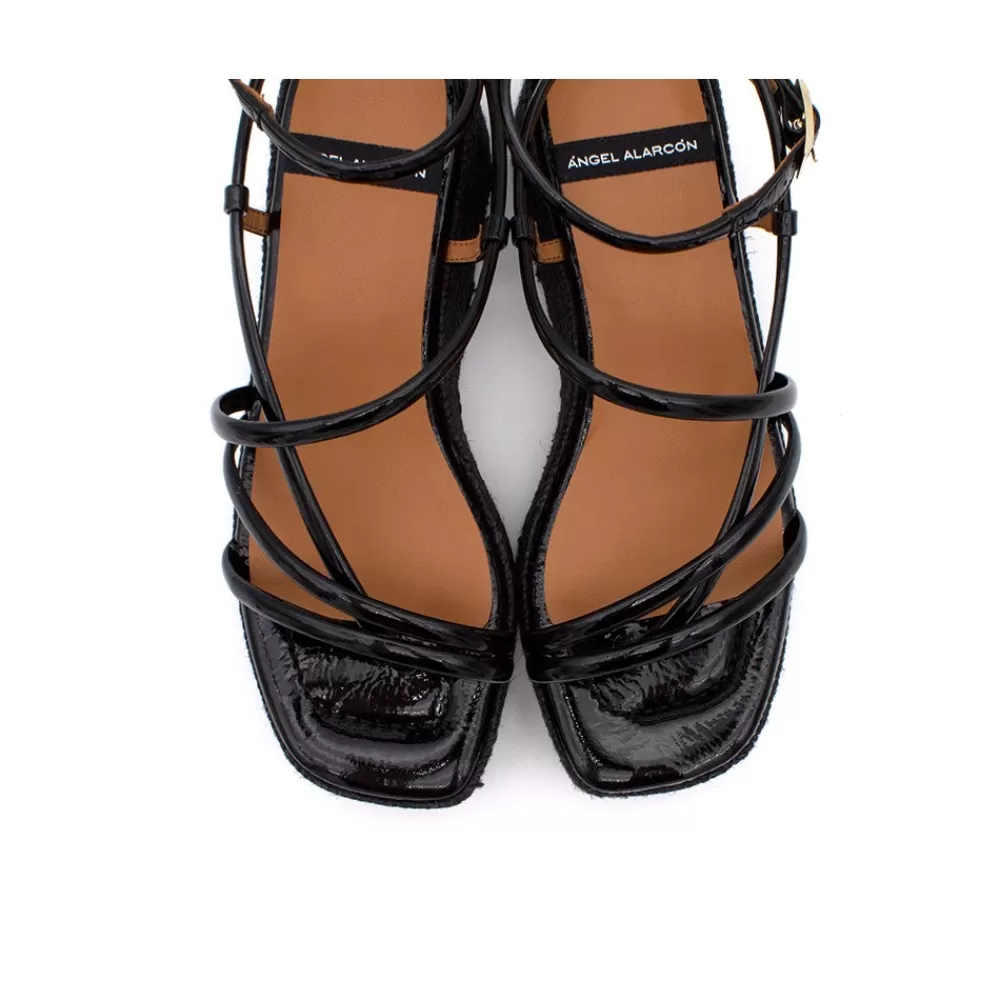 Mujer Ángel Alarcón Shirelles - Sandalia De Piel De Cuna De Esparto Trenzado