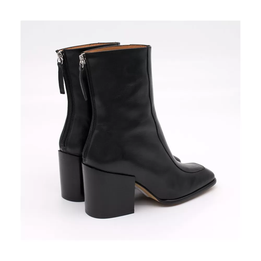 Mujer Ángel Alarcón Sigre - Botines De Mujer Comodos Con Cremallera De Tacon Alto Ancho