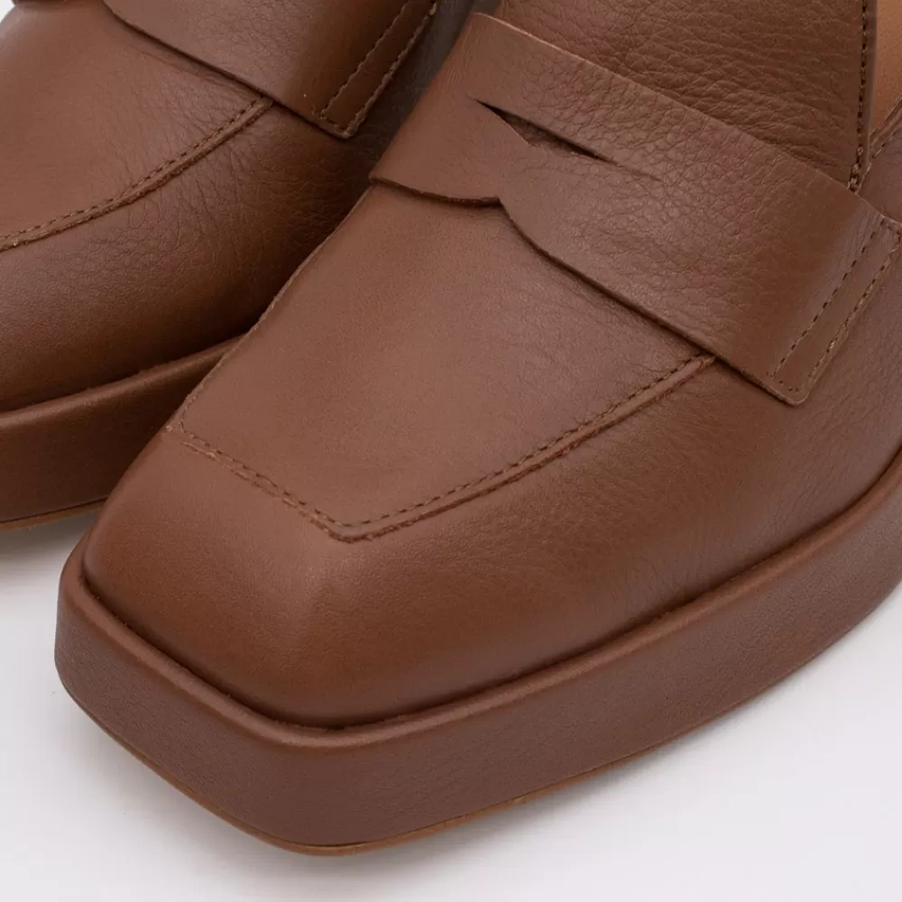 Mujer Ángel Alarcón Tadla - Mocasin Destalonado De Tacon Alto Y Ancho Y Plataforma Para Mujer