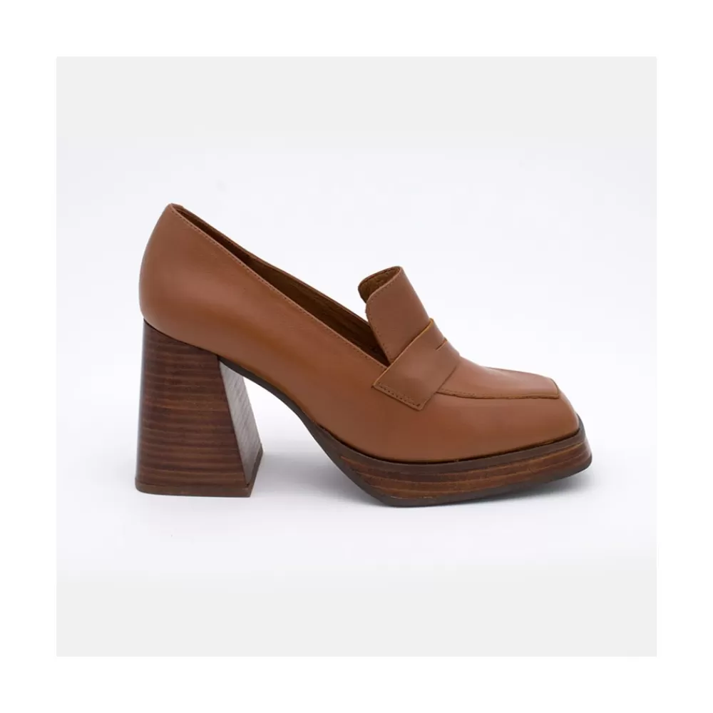 Mujer Ángel Alarcón Tular - Mocasines De Mujer De Ante Con Tacon Alto Y Plataforma