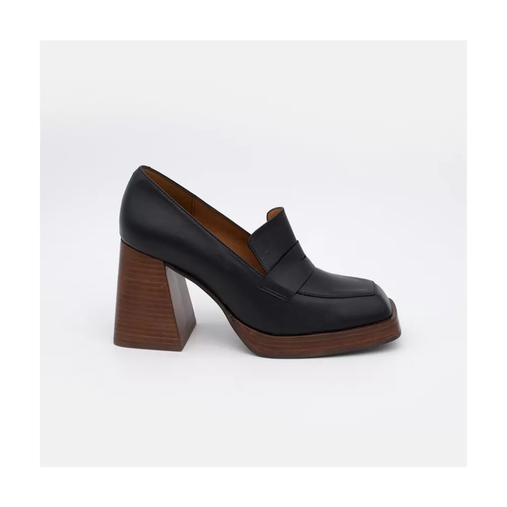 Mujer Ángel Alarcón Tular - Mocasines De Mujer De Ante Con Tacon Alto Y Plataforma