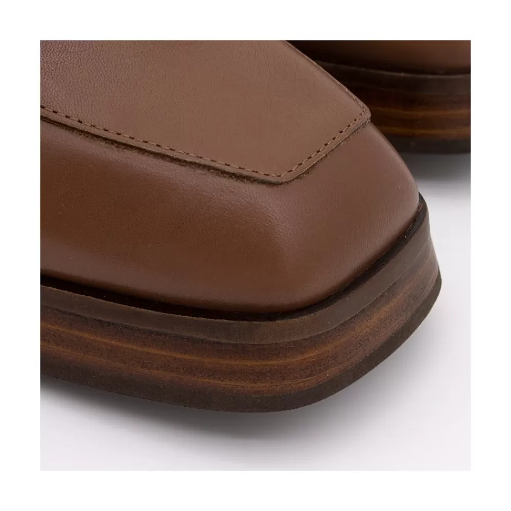 Mujer Ángel Alarcón Tular - Mocasines De Mujer De Ante Con Tacon Alto Y Plataforma