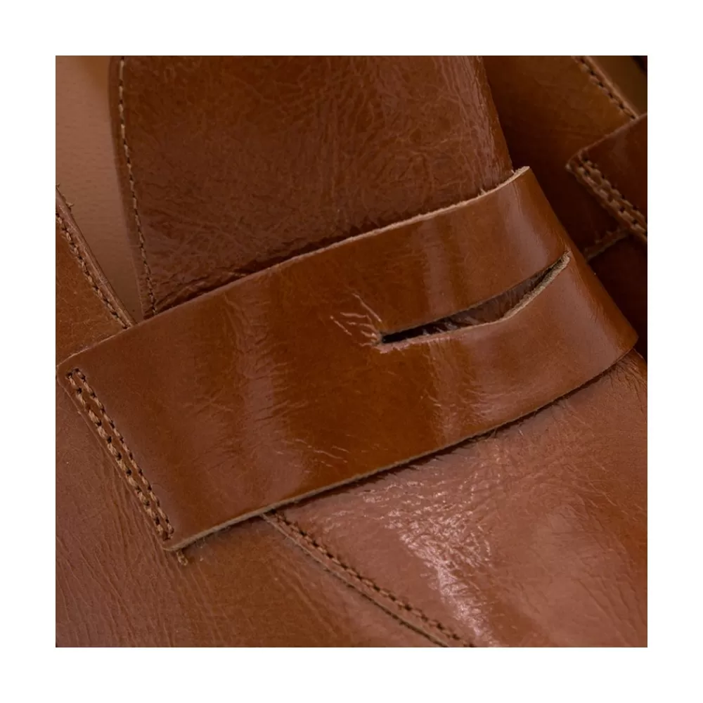 Mujer Ángel Alarcón Tular - Mocasines De Mujer De Piel Brillante Con Tacon Alto Y Plataforma