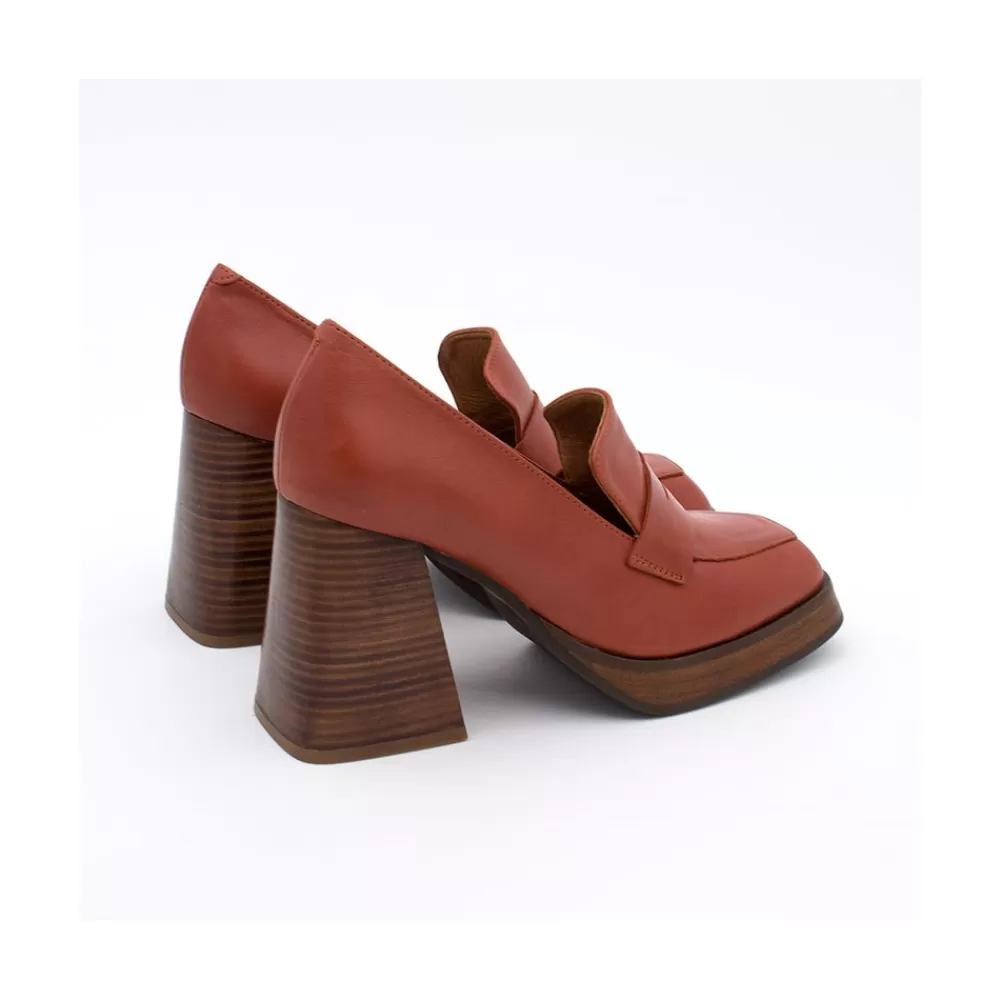 Mujer Ángel Alarcón Tular - Mocasines De Mujer De Piel Con Tacon Alto Y Plataforma